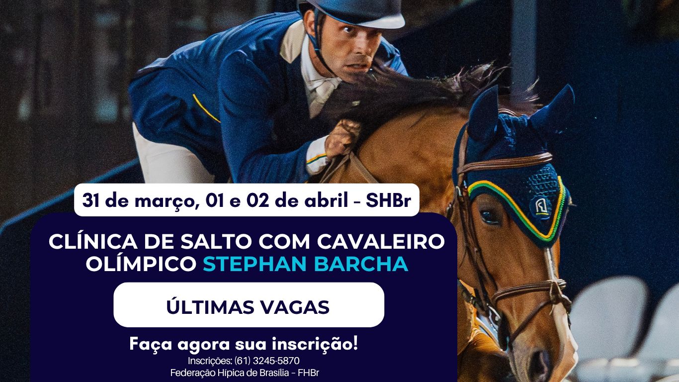 Clinica de salto com cavaleiro Olímpico Stephan Barcha